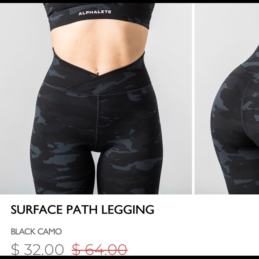 Surface Path Leggings Black Camo - XS